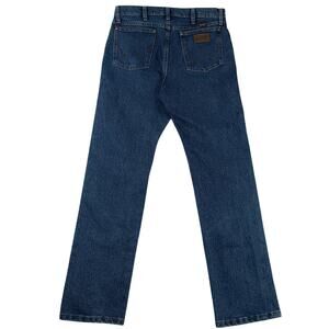 Wrangler 47 Advanced Comfort Jeans Mens 34X34 Stone Blue Western Cowboy Heavy